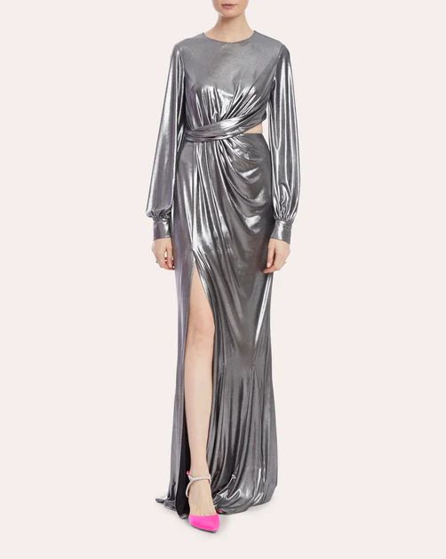Foil Cutout Maxi Dress | Olivela