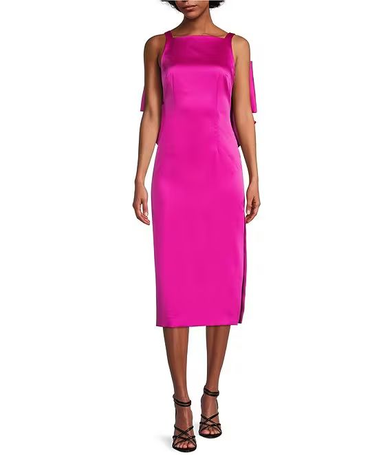 Marilyn A-Line Bow Square Neck Dress | Dillard's