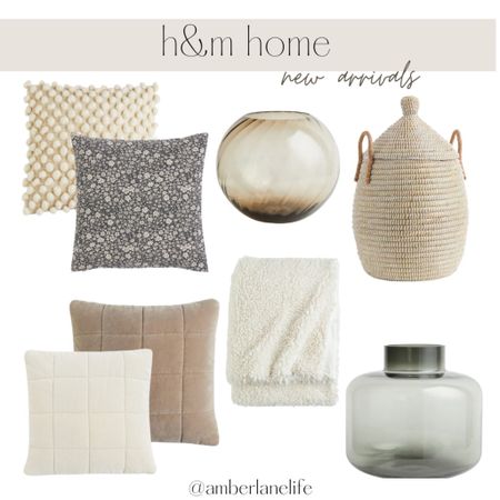 H&M home new arrivals. Pillow covers. Pillowcases. Storage basket with lid. Large vases. Throw blanket. Neutral home. Home decor.￼

#LTKhome