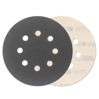 CRAFTSMAN 5 In 8H H/L Cer Disc 120 Grit 5pk 5-Piece Ceramic Alumina 120-Grit Disc Sandpaper | Lowe's