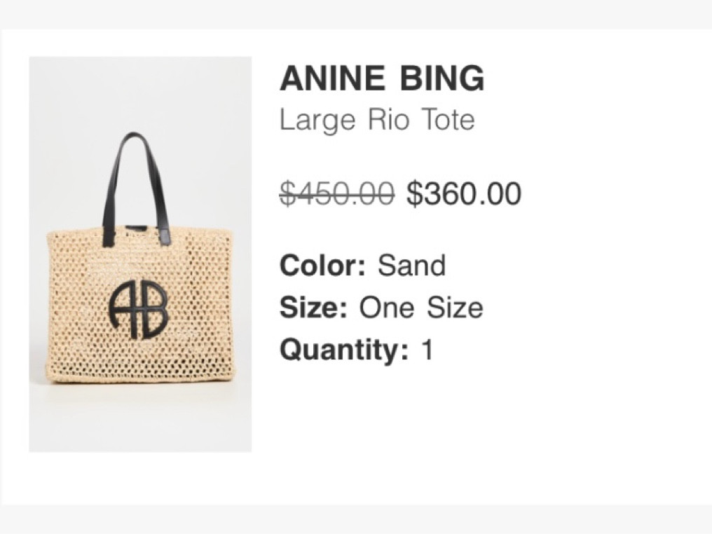 Shopbop sale - Anine Bing tote #tote #beachtote #aninebing 

#LTKtravel #LTKSeasonal #LTKswim