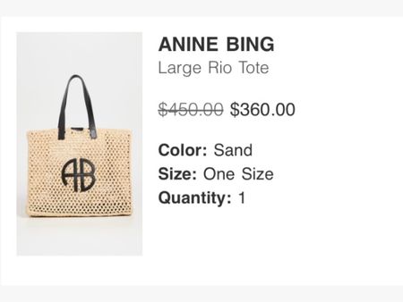 Shopbop sale - Anine Bing tote #tote #beachtote #aninebing 

#LTKtravel #LTKSeasonal #LTKswim