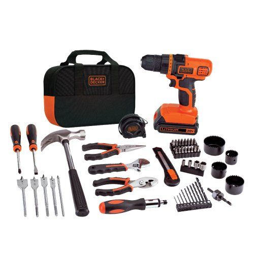 BLACK+DECKER 20V MAX Drill & Home Tool Kit, 68 Piece (LDX120PK), Black/Orange | Amazon (US)