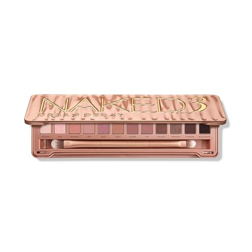 URBAN DECAY Naked 3, Soft Pink Neutral Eyeshadow Palette, Matte, Pearl, Metallic, Shimmer Finish, 12 Mauve Brown & Nude Eye Shadows, Natural Soft Glam Smokey Eye Makeup, Vegan, Cruelty-free | Amazon (US)