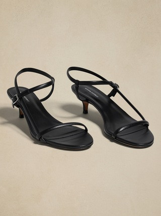 Terzo Leather Kitten-Heel Sandal | Banana Republic (US)