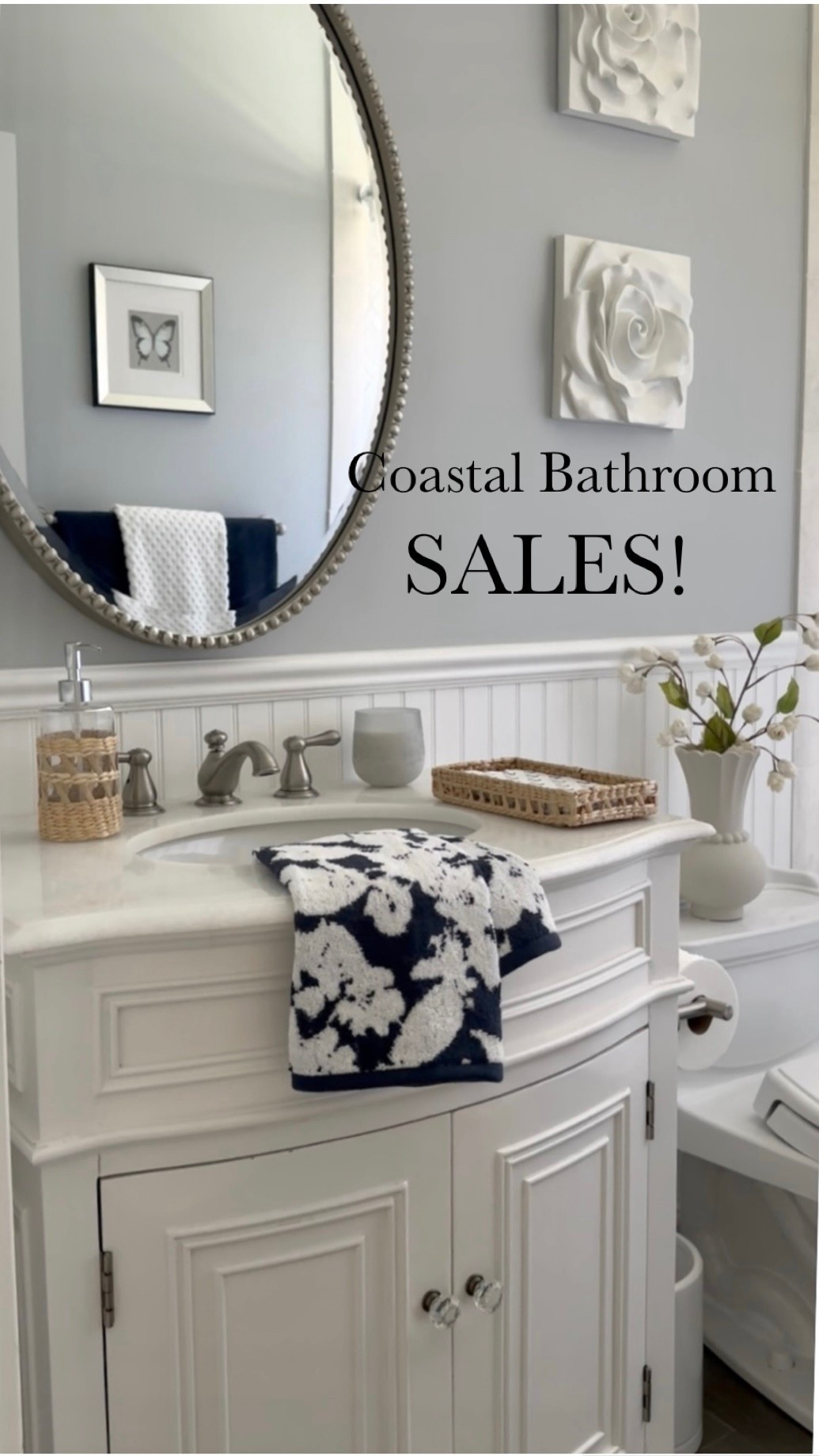Summer Bathroom sales! Shop towels, shower curtains on sale! Summer guest bathroom refresh! Shop Target coastal bathroom accessories on sale! Shop Rattan, woven tray, soap dispensers, blue and white towels, bath mats on sale, marble tray, vase. More bathroom styling finds. Macy’s, Amazon home. Free shipping  Spring sales. 

#LTKSaleAlert #LTKHome #LTKFindsUnder50