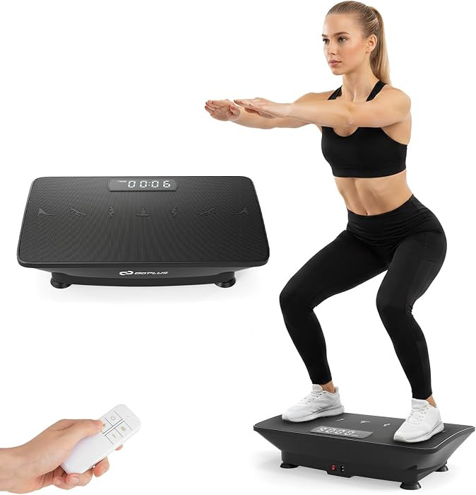 Goplus Vibration Plate Exercise Machine, 22‘’x13'' Vibrating Platform w/Gravity Sensor, Remot... | Amazon (CA)