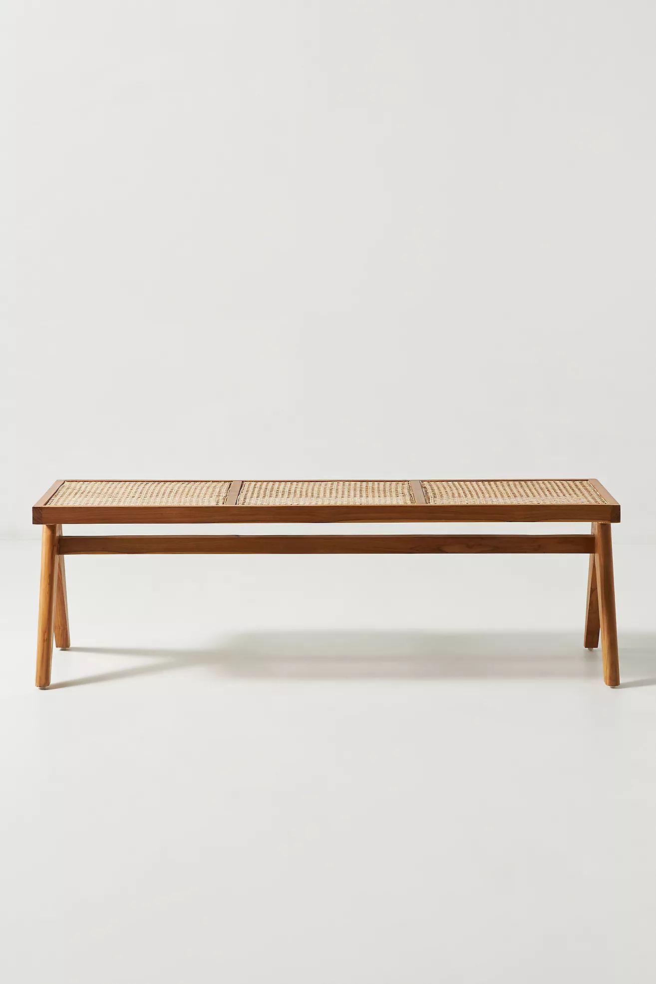 Ashton Caned Teak Bench | Anthropologie (US)