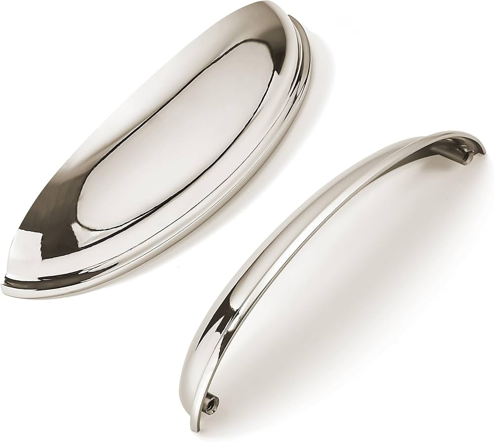 khtumeware 10 Pack 5" Drawer Pulls Polished Nickel Cabinet Cup Pulls Kitchen Hardware Cabinet Han... | Amazon (US)