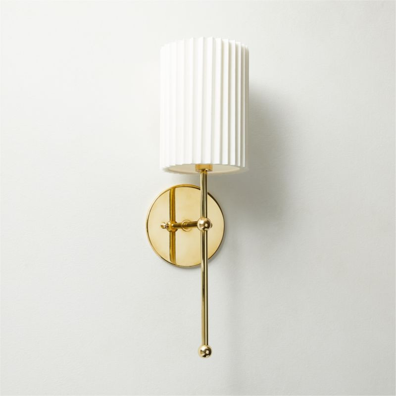 Marceau Boule Polished Brass Modern Wall Sconce Light | CB2 | CB2