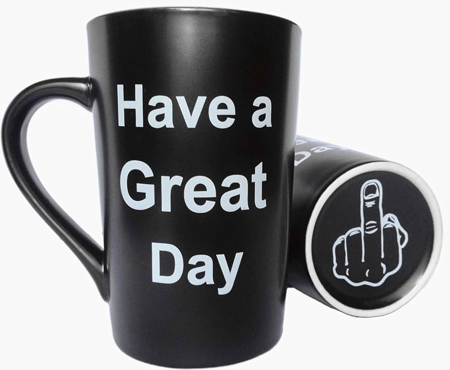MAUAG Funny Christmas Gifts Unique Coffee Mugs Have a Great Day Cute Cool Ceramic Cup Black, Best... | Amazon (US)