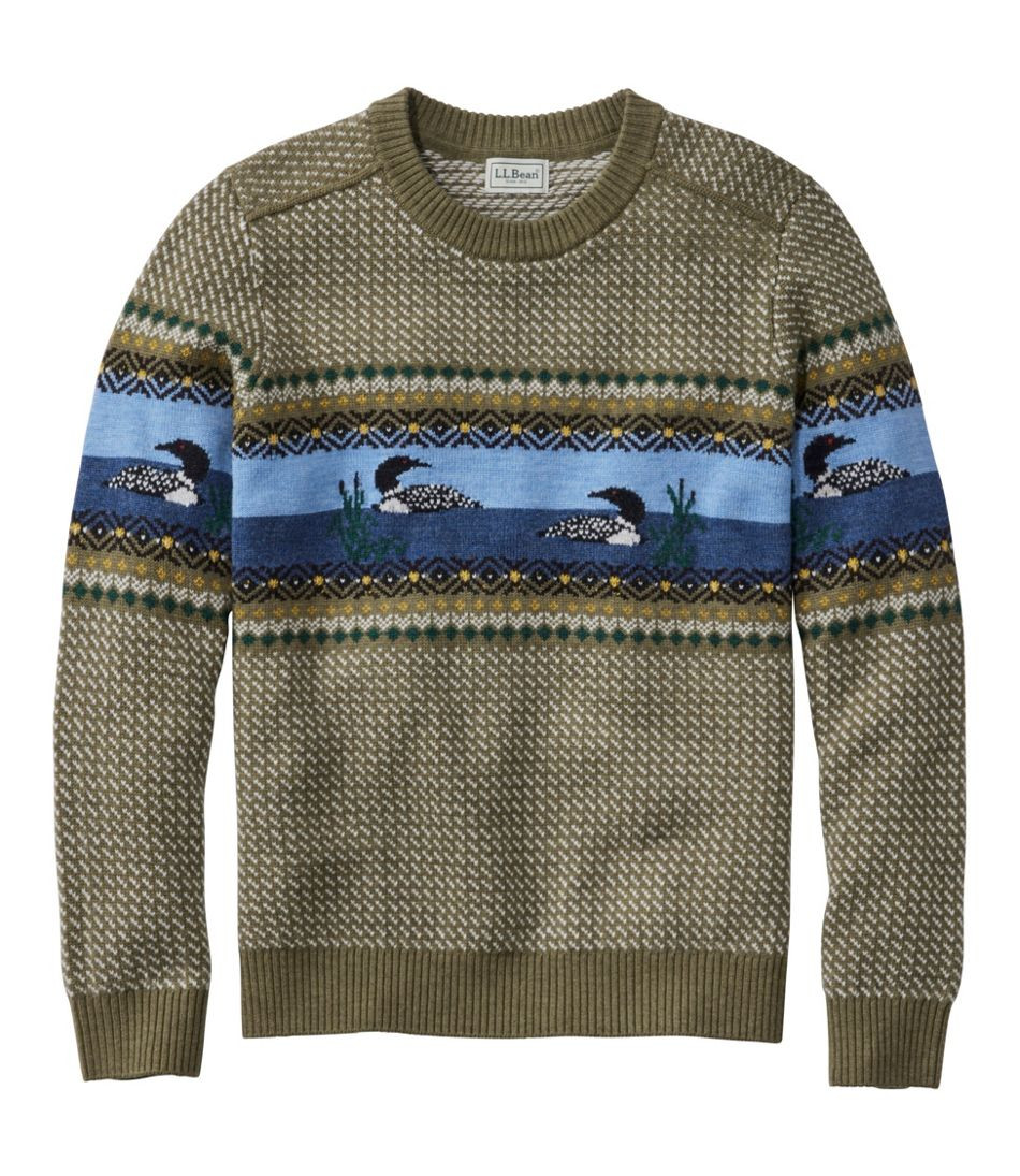 Men's Essential Merino Sweaters, Crewneck, Pattern | L.L. Bean