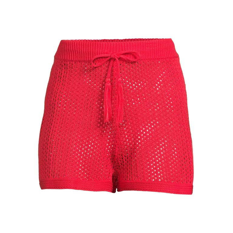 Madden NYC Juniors' Drawstring Crochet Shorts | Walmart (US)