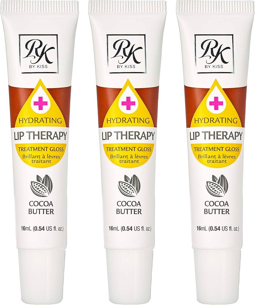 Ruby Kisses Hydrating Lip Therapy Treatment Gloss Cocoa Butter RLO03D1 (3 PACK) | Amazon (US)