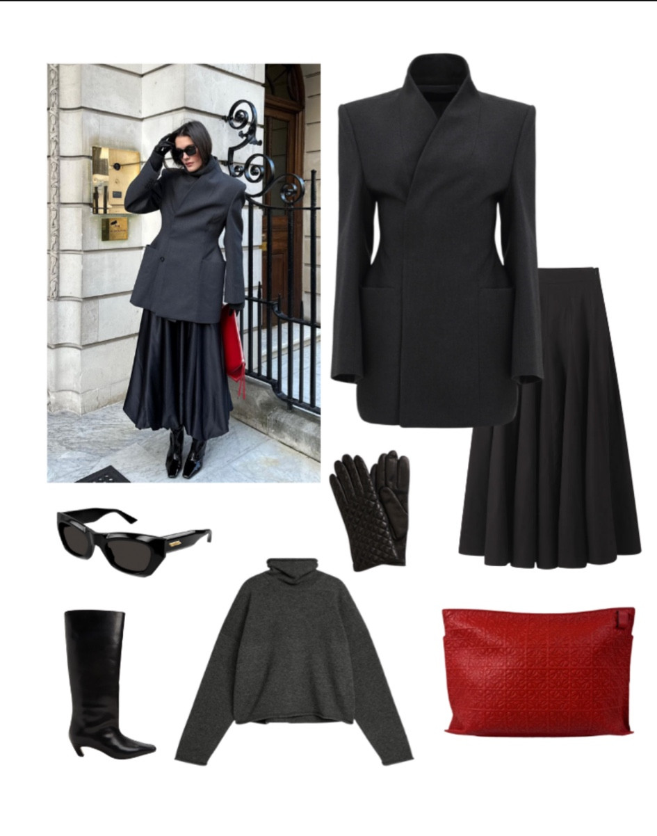 Steal her style !
A tailored blazer & long midi skirt.
Just add knee high boots & a pop of red 
Shop the look here 👇

#LTKaustralia #LTKwinter #LTKstyletip