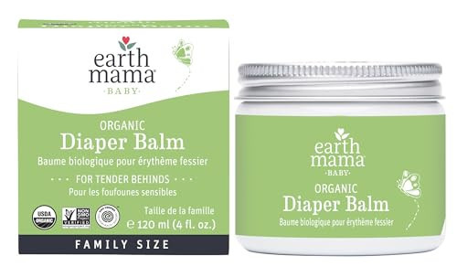 Earth Mama Organic Diaper Balm | Diaper Cream with Calendula | Calm Skin Baby Essentials for Diaper Bag |Multipurpose Baby Ointment, 4-Fluid Ounce | Amazon (US)