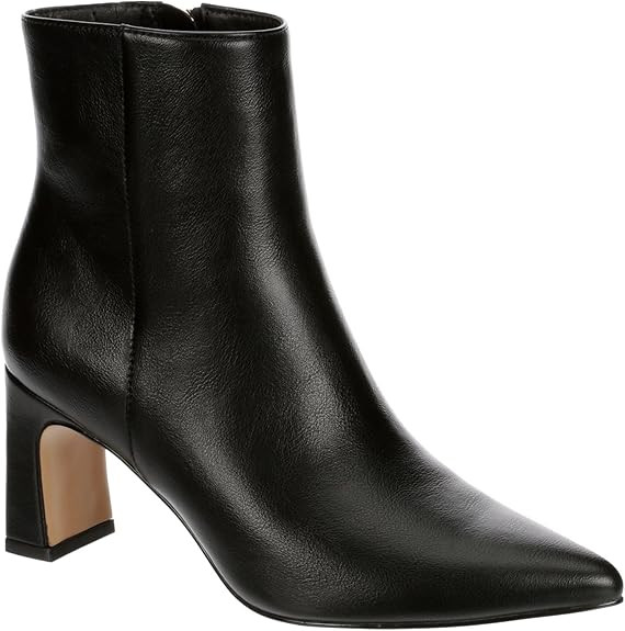 Michael by Michael Shannon Milan - Women's Faux Leather Pointed Toe Block Heel Ankle Bootie | Amazon (US)