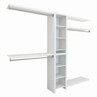 Impressions Basic 48 in. W - 112 in. W White Wood Closet System | The Home Depot