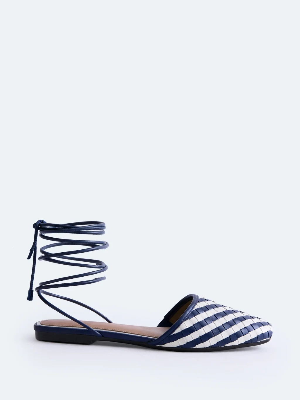 Free Assembly Women's Woven Wrap Slide Flats - Walmart.com | Walmart (US)