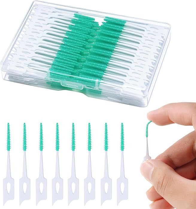 220 PCS Dental Floss Picks, Soft Toothpicks Brush for Teeth, Green | Amazon (US)