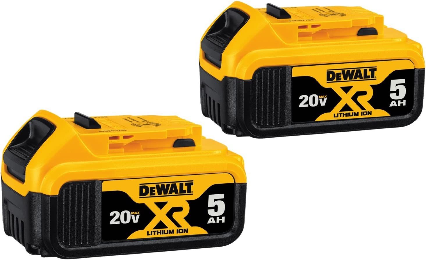DEWALT 20V MAX XR Battery, 5 Ah, 2-Pack (DCB205-2) | Amazon (US)