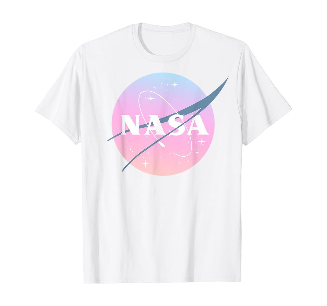 NASA Pastel Rainbow Classic Logo T-Shirt | Amazon (US)