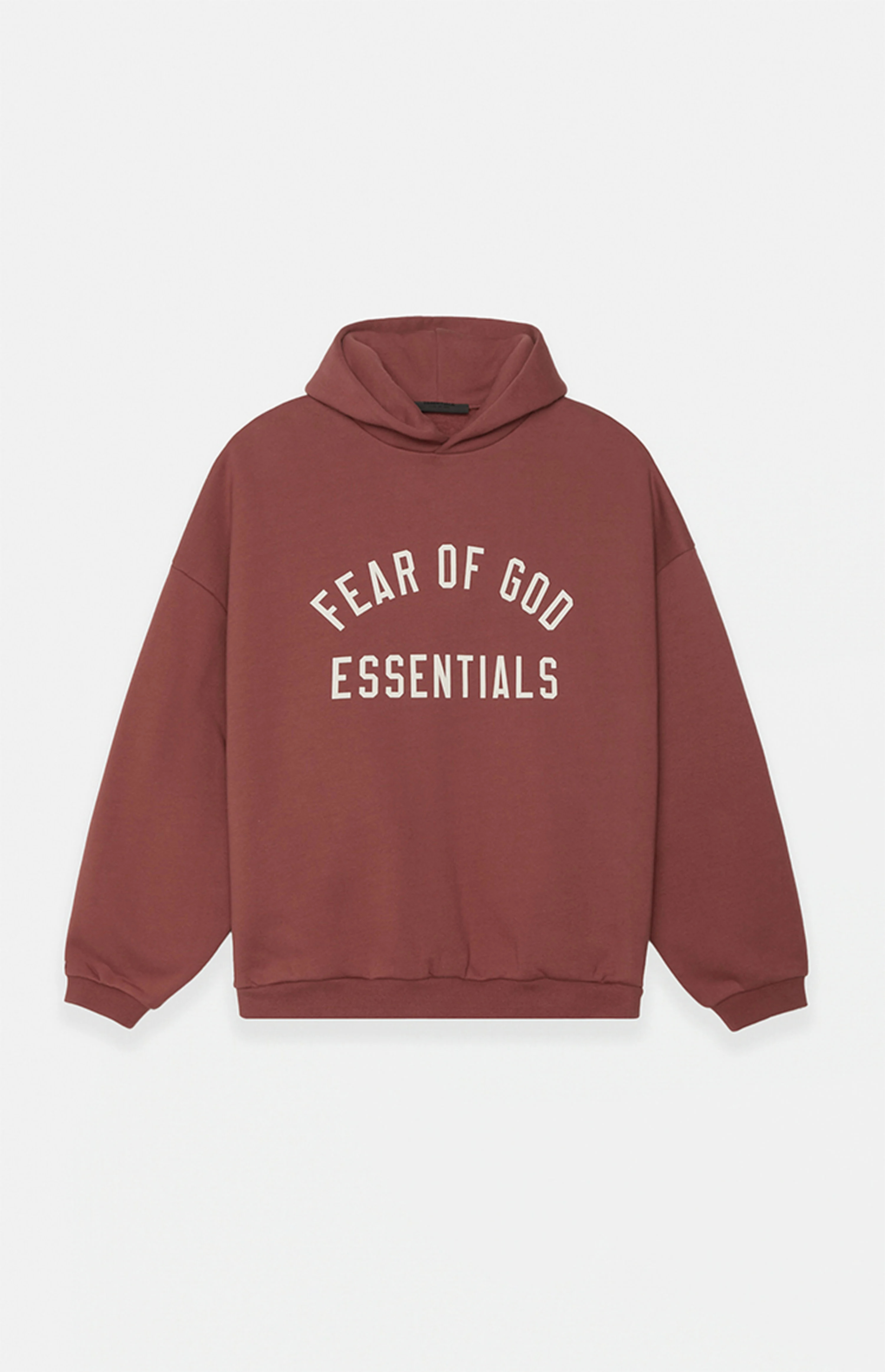 Fear of God Essentials Crimson Fleece Hoodie | PacSun