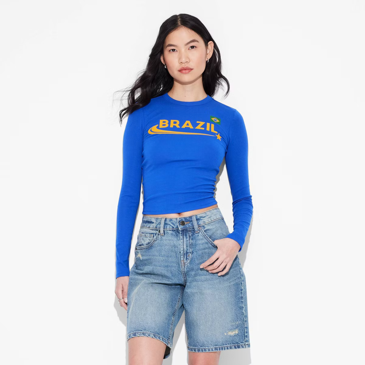 Women's Long Sleeve Graphic T-Shirt - Wild Fable™ Light Yellow L | Target