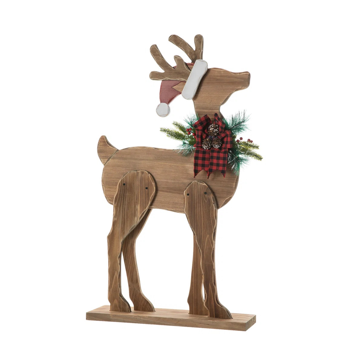 Lisdale Chunky Wooden Christmas Reindeer Porch Decor | Wayfair North America