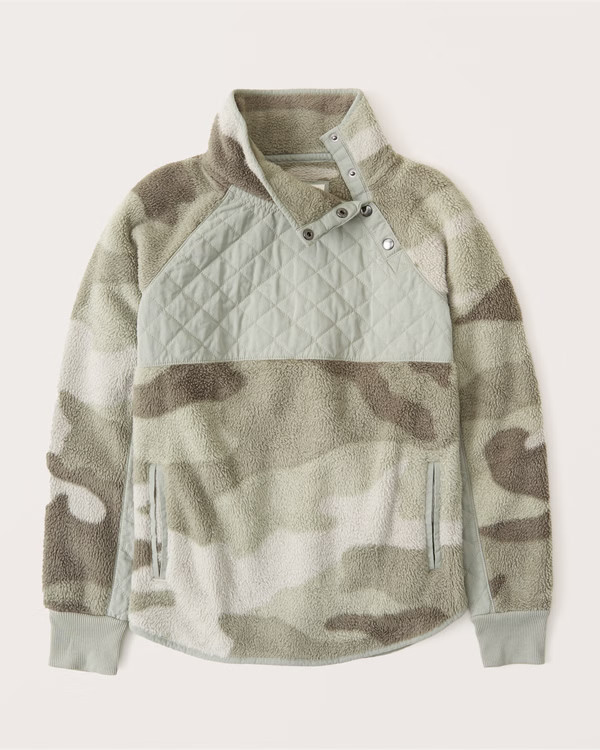 Asymmetrical Snap-Up Fleece | Abercrombie & Fitch (US)