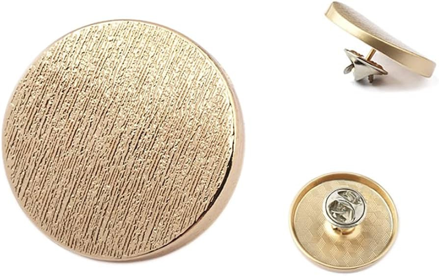 10pcs Texture Surface Metal Buttons Pins No Sew & No Tools Instant Replacement Snap Tack Button f... | Amazon (US)