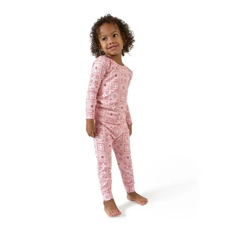 Modern Moments by Gerber Toddler Neutral Valentine´s Day Pajama Set, 2-Piece, Sizes 12M-5T | Walmart (US)