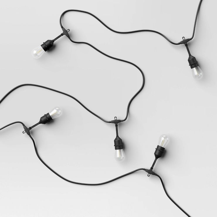 24ct Drop Filament Tubes Indoor/Outdoor String Lights - Black Wire - Smith & Hawken™ | Target