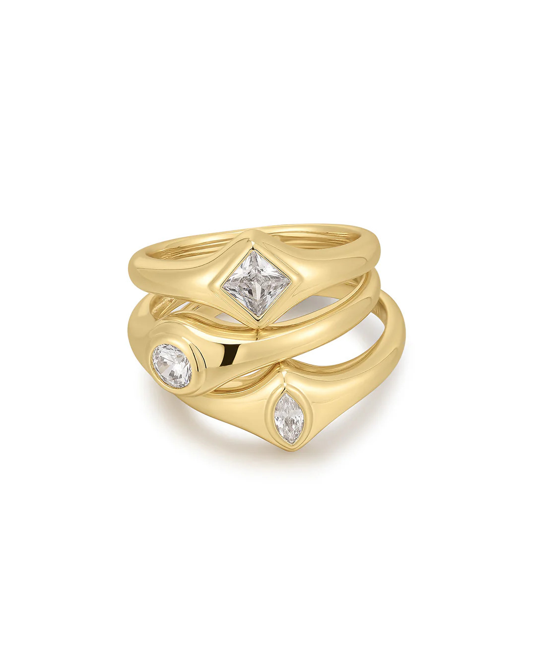 The Bijoux Bezel Ring Set | Luv Aj