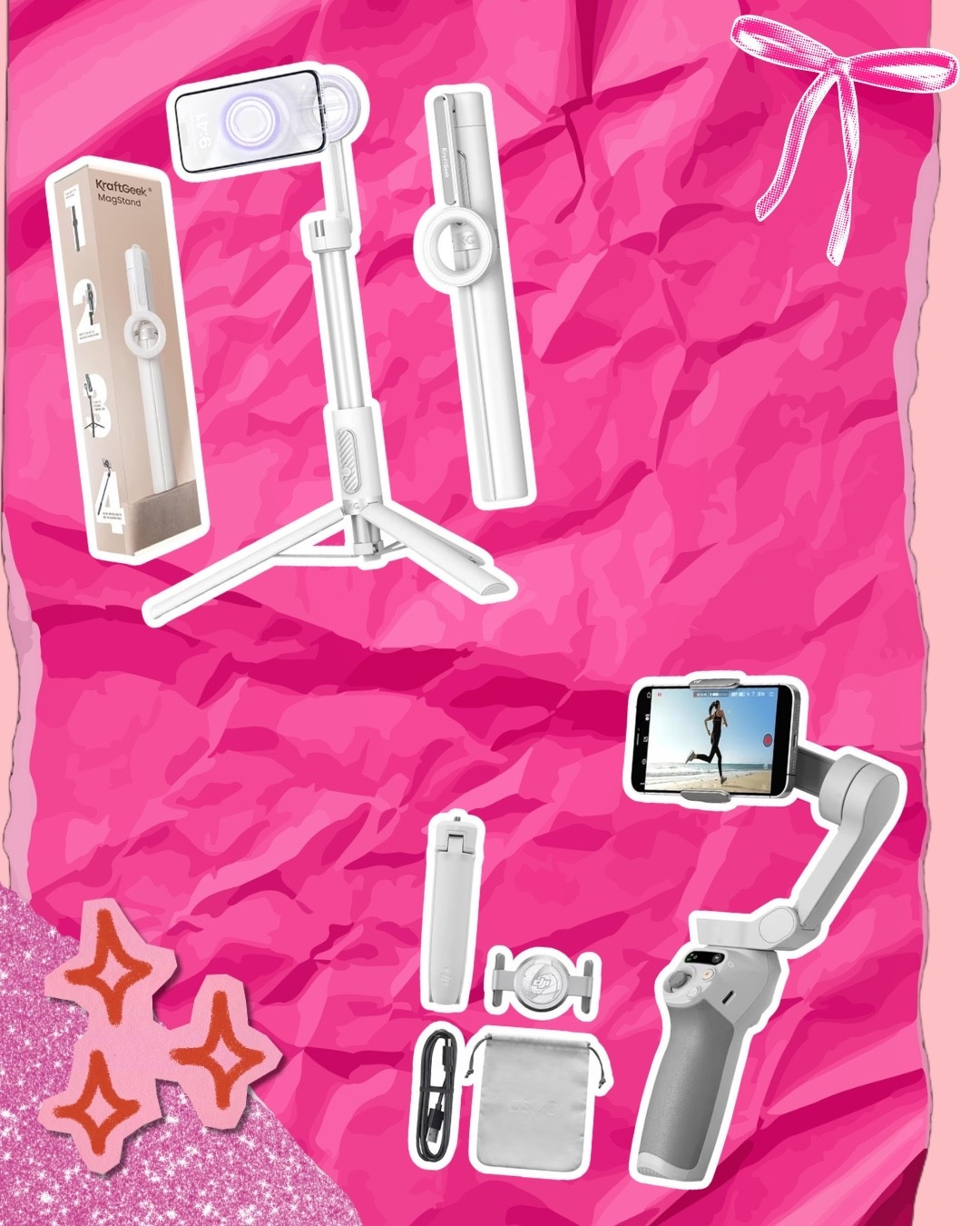 Content creator essentials I actually use 🎥

If you’re creating Reels, TikToks, product videos, Amazon storefront content, or LTK posts — these tools make filming so much easier and more professional. As a content creator, having the right setup can completely change the quality of your videos and photos, and these Amazon finds are some of my favorite affordable tools.

These are perfect whether you’re a beginner creator, influencer, small business owner, or someone building a social media brand.

🎥 MagSafe phone tripod with built-in light
This is one of my most used filming tools. The magnetic phone mount keeps your phone secure while the adjustable tripod lets you film hands-free anywhere. The built-in light is amazing for indoor filming and product videos.

✨ Foldable tripod / selfie stick
Super compact and perfect for travel, daily vlogging, outfit videos, or filming on the go. It fits easily in a bag and sets up in seconds.

📱 Magnetic phone mount attachment
This makes switching between setups effortless. If you film a lot of outfit videos, product demos, or aesthetic content, this helps keep your phone stable and perfectly positioned.

🎬 Smartphone gimbal stabilizer
If you want that smooth, cinematic video look, this is a game changer. It stabilizes your footage while walking or filming movement, which makes Reels and TikToks look so much more professional.

These tools are amazing for:
• Outfit videos
• Amazon storefront videos
• LTK content
• Product reviews
• TikTok & Reels filming
• Travel vlogs
• Lifestyle content

The best part? All of these are affordable Amazon finds, so you don’t need a huge budget to create high-quality content.

If you’re building your content creator setup, start here. Your videos will instantly look more polished.

Which tool do you think is the biggest game changer for filming? 🎥

#LTKmomlife #LTKvlog #LTKdayinmylife