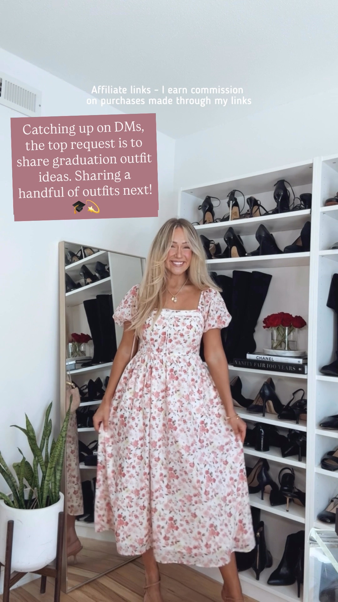 Affiliate links - I earn commission on purchases made through my links | graduation dress, pink floral midi dress, Abercrombie dress, spring occasion outfit
