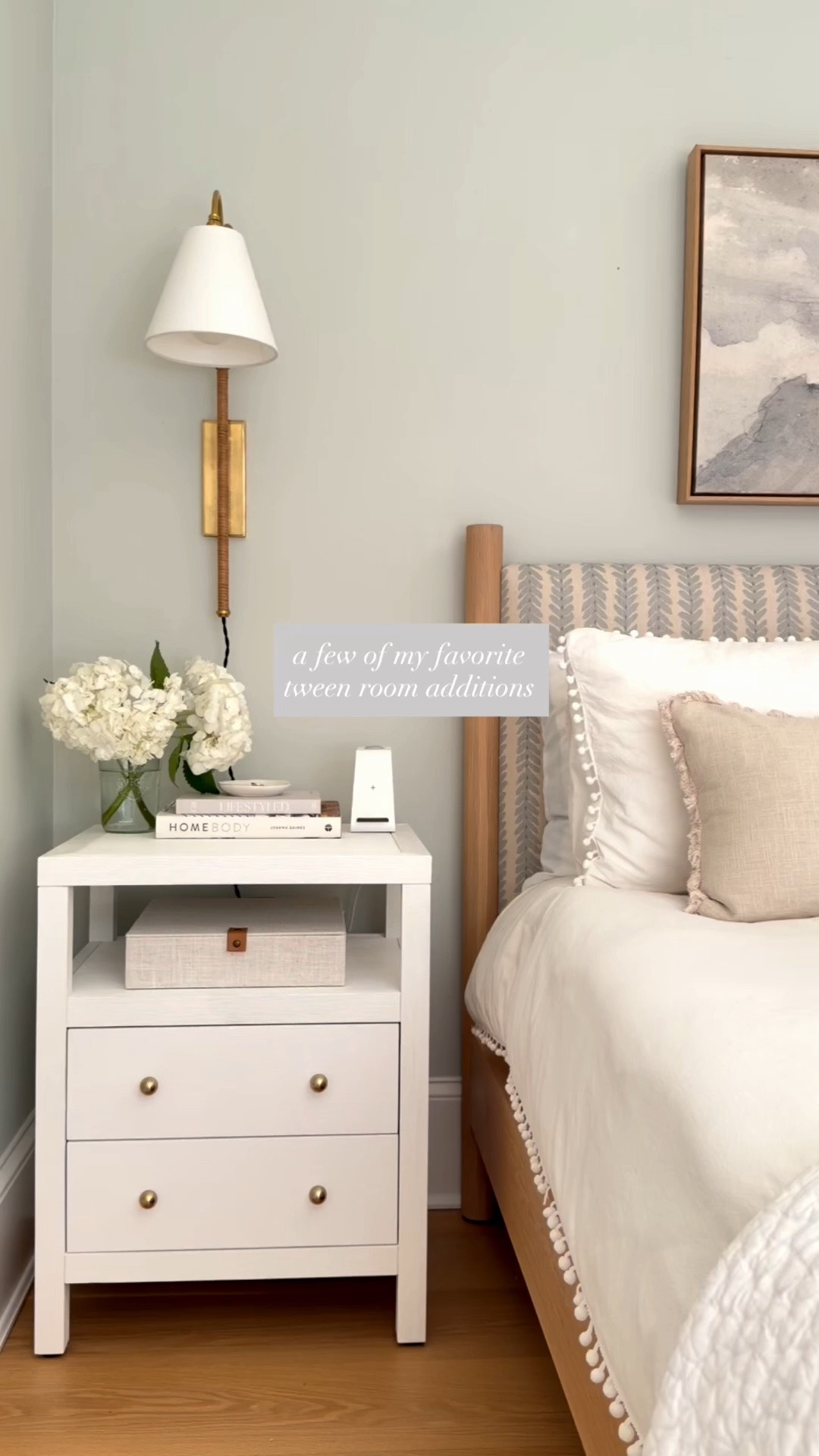 As the seasons change, so do they. 🤍
Here are a few of our favorite additions to her tween room lately:

• Vanity
• Full-length mirror
• Nightstand with storage 
• Art work
• Medal Rack 
• Lighting 
• Storage Baskets 

It’s been so fun making these little updates together. 🤍

#girlsroom #organizedhome #girlsroomdecor #teenroom #calm

#LTKHome #LTKmomlife #LTKKids