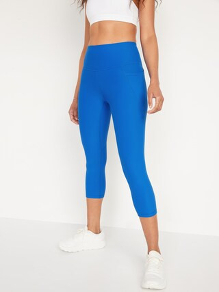 High-Waisted PowerSoft Side-Pocket Crop Leggings for Women | Old Navy (CA)