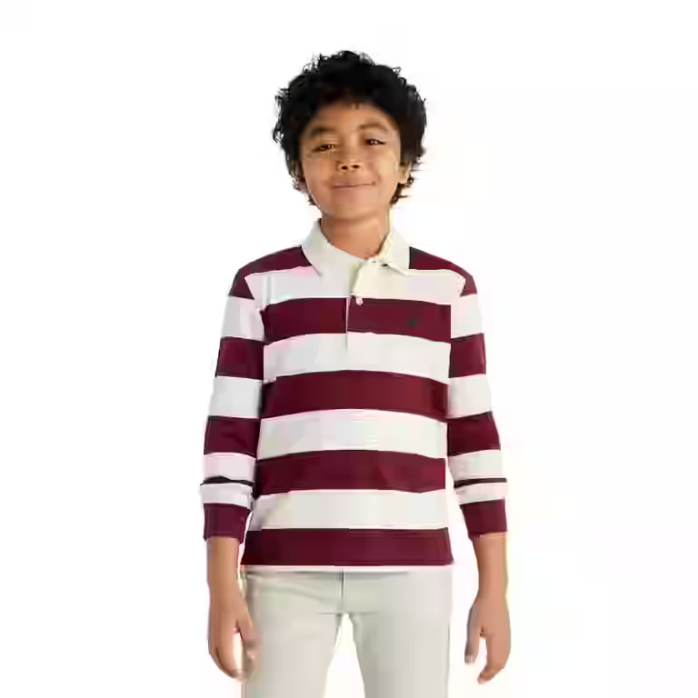U.S. Polo Assn. Boys Long Sleeve Rugby Stripe Polo Shirt, Sizes 4-18 | Walmart (US)