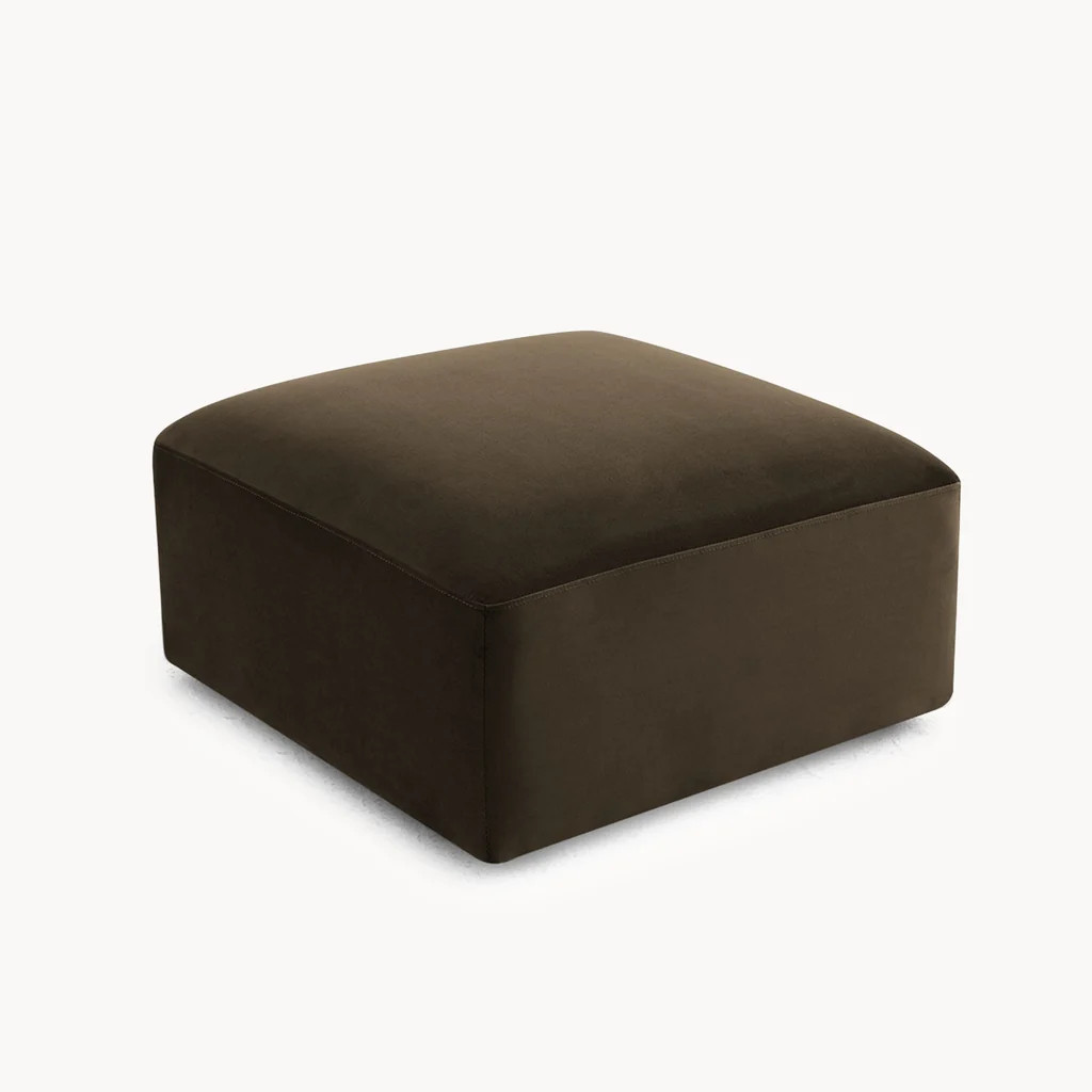 Philo Performance Velvet Low Profile Modular Ottoman | Pop Maison