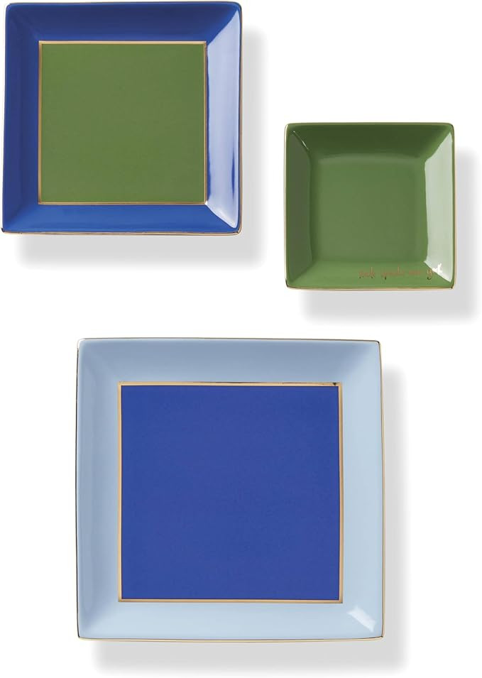 kate spade new york Make It Pop Cool Blue 3-Piece Tray Set | Amazon (US)
