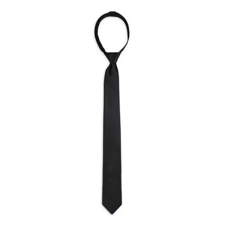 George Men s Skinny Zipper Tie Black | Walmart (US)