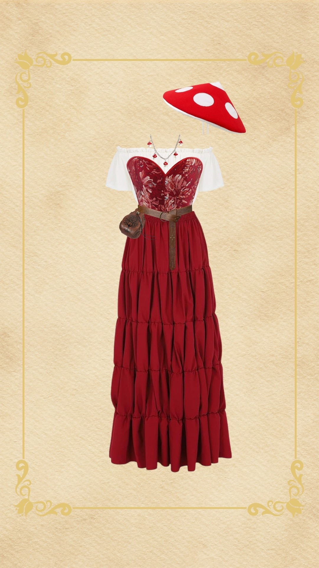 Mushroom fairy ren faire outfit 🍄

Tags: Renaissance Faire, medieval, larping, dnd, fantasy 