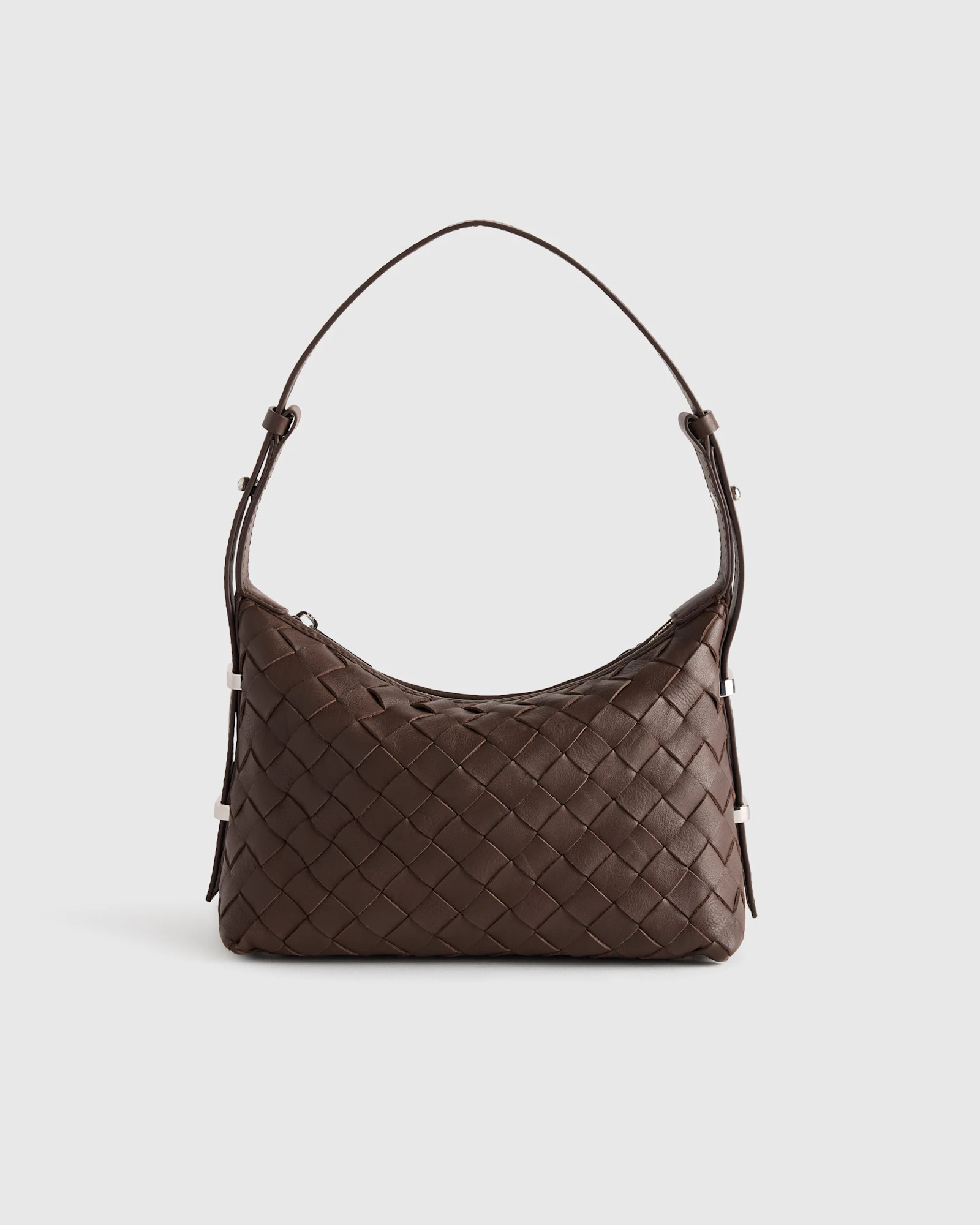 Quince | Women's Italian Leather Handwoven Mini Bag in Black | Quince