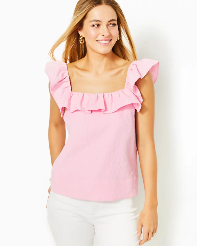 Zoya Ruffle Top | Lilly Pulitzer | Lilly Pulitzer