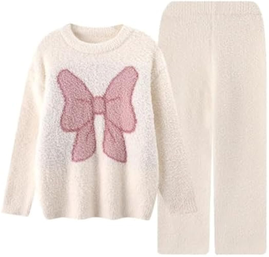 RICHTRUE Kawaii Strawberry Sleepwear Fuzzy Sets Pajamas for Women Loungewear for Women Kawaii Lou... | Amazon (US)