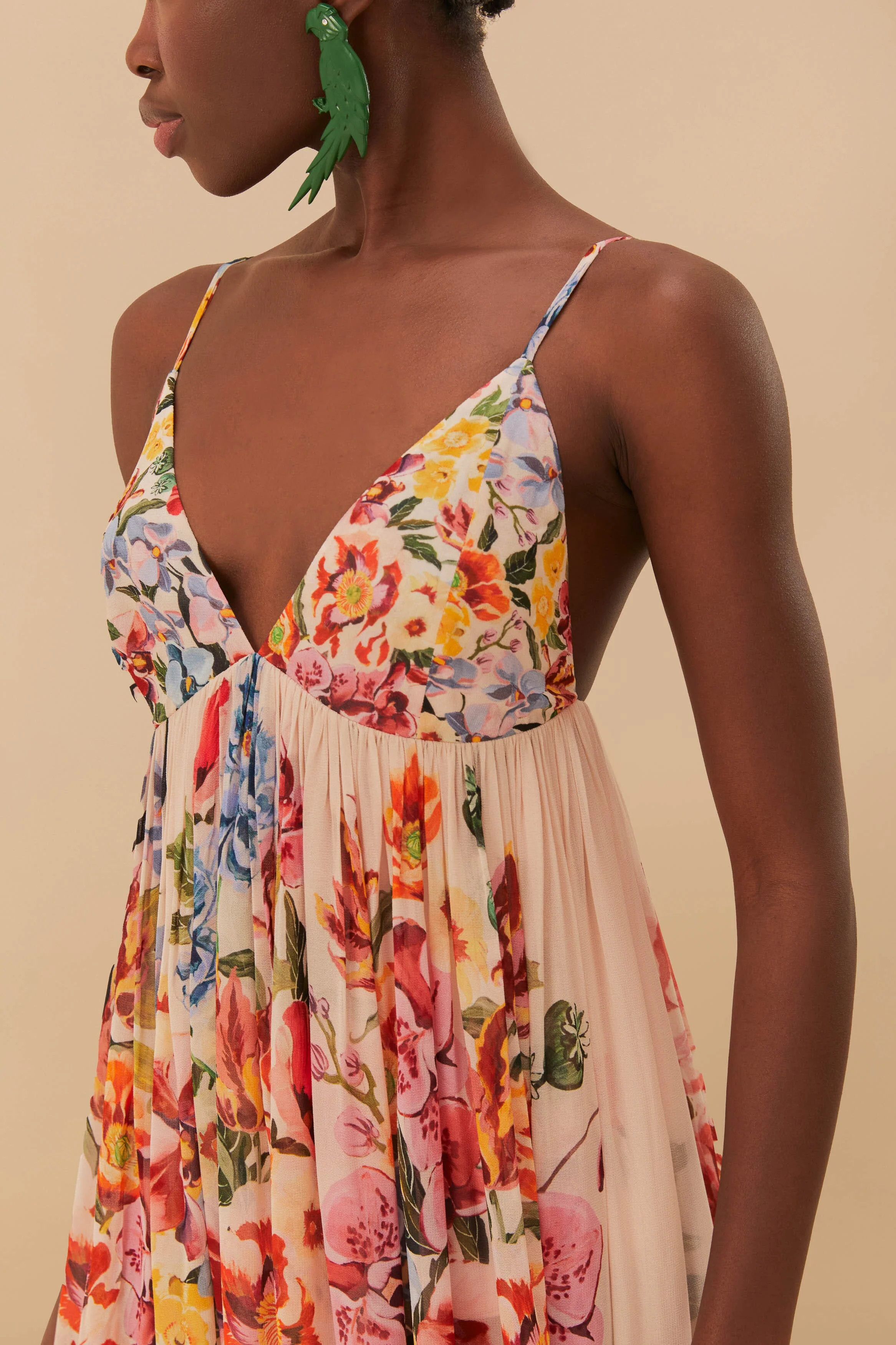 Pink Garden Terrace Maxi Dress | FarmRio (US)