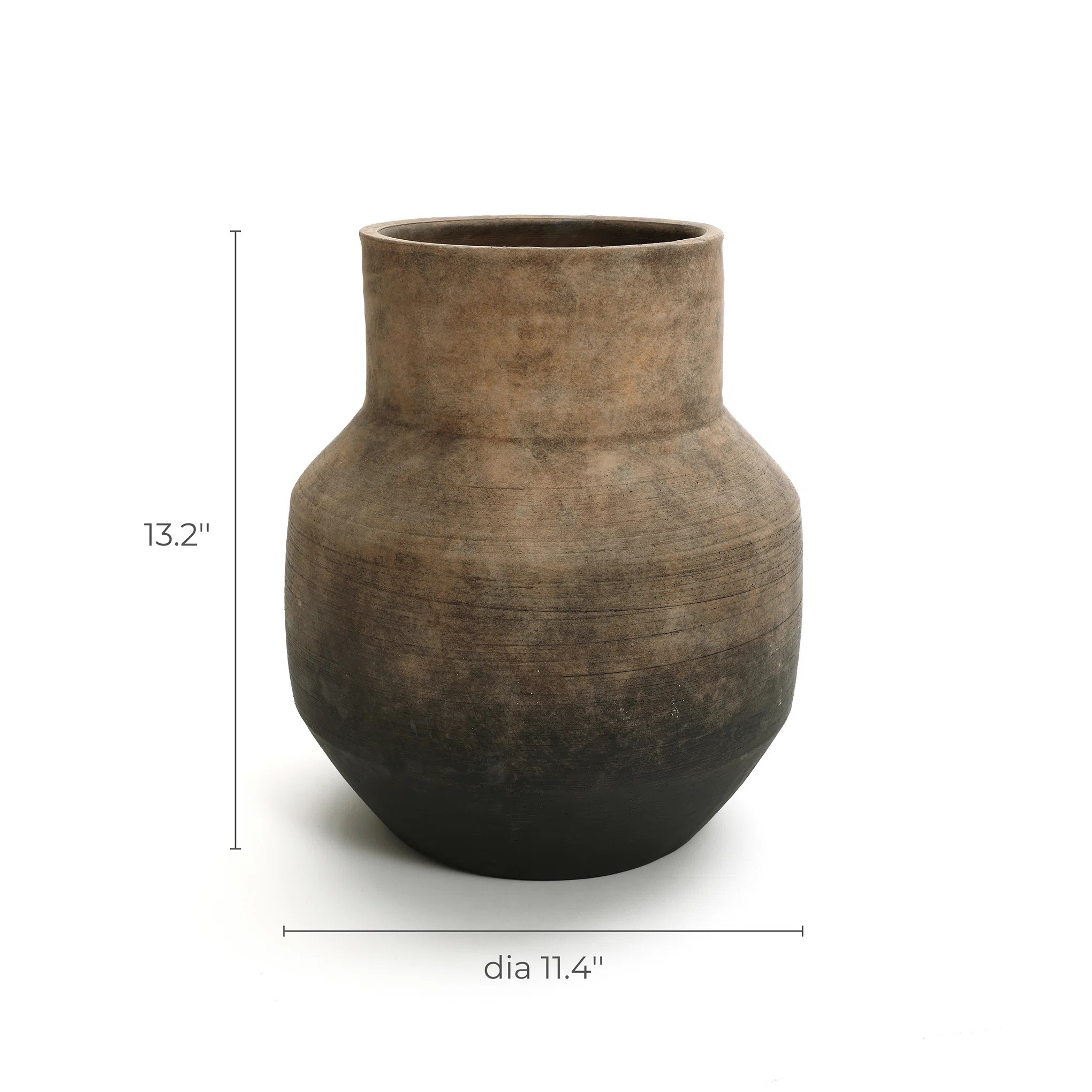 Gracie Oaks Brown Ombre Terracotta 11.4-Inch Round Bowl Vase & Reviews | Wayfair | Wayfair North America