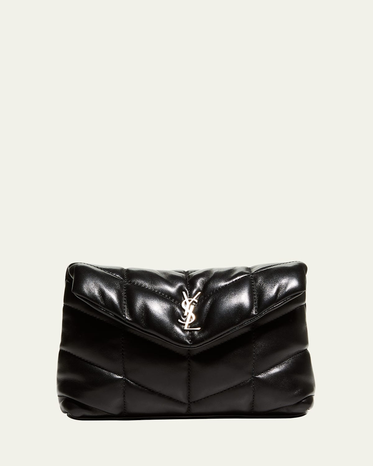 Lou Puffer YSL Pouch in Quilted Leather | Bergdorf Goodman
