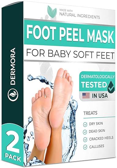 Foot Peel Mask - for Cracked Heels, Dead Skin & Calluses - Make Your Feet Baby Soft & Get a Smoot... | Amazon (US)